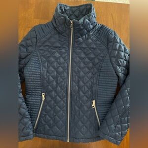 Marc New York Women’s Quilted Navy Blue Moto Jacket Size Medium